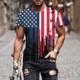 thumbnail image 1 of UVEASISHA Independence Day Patriotic Tshirts for Men Short Sleeve Stars and Stripes Graphic Tee Summer Fashion Hippie Tee Tops Navy M, 1 of 5