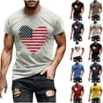thumbnail image 1 of UVEASISHA Independence Day T Shirts for Men Short Sleeve Novelty Graphic Tees 4th of July Patriotic Tee Tops Dark Gray XL, 1 of 6