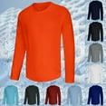 thumbnail image 1 of UVEASISHA Lightweight Fishing Shirts for Men Moisture Wicking Quick Dry Workout Shirt Long Sleeve Crewneck Mesh T-Shirts Summer Breathable Athletic Tees Light Blue 4XL, 1 of 1