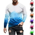 thumbnail image 1 of UVEASISHA Long Sleeve Graphic Tees for Men Fashion Tie Dye Print T-Shirts Big and Tall Casual Crewneck Workout Shirt Hipster Stylish Streetwear Tee Shirts Hot Pink M, 1 of 5