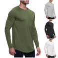 thumbnail image 1 of UVEASISHA Long Sleeve Workout Tees for Men Lightweight Quick Dry T-Shirts Breathable Casual Crewneck Athletic Tops Sun Protection Outdoor Training Shirt Today Sales Gray XL, 1 of 7