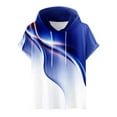 thumbnail image 1 of UVEASISHA Men Summer Hoodies,Men's Short Sleeve 3D Graphic Hoodie Workout Gym Sweatshirt Muscle Fit Fashion Athletic Hoodies Pullover Hooded T-Shirts 2025 Blue, 1 of 4