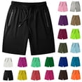 thumbnail image 1 of UVEASISHA Men's Athletic Shorts with Zipper Pockets Quick Dry Moisture Wicking Running Shorts Big and Tall Lightweight Workout Shorts Dark Green XXL, 1 of 7