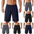 thumbnail image 1 of UVEASISHA Men's Big and Tall Athletic Shorts 9 Inch Quick Dry Workout Shorts Stretch Drawstring Waist Running Shorts Loose Fit Straight Leg Zipper Pocket Shorts Dark Gray 7XL, 1 of 9