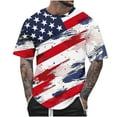 thumbnail image 1 of UVEASISHA Men's Big and Tall Patriotic Tee,4th of July T Shirts for Men Plus Size Vintage American Flag Graphic Tees Summer Casual Short Sleeve Crewneck Tops Sales Today 2025, 1 of 5