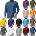 thumbnail image 1 of UVEASISHA Men's Big and Tall Shirts Ribbed Knit V Neck Long Sleeve Tops Loose Fit Casual Oversized T-Shirts Summer Lightweight Soft Basic Tees Black XXXXXL, 1 of 9