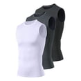 thumbnail image 1 of UVEASISHA Men's Compression Sleeveless Shirt Moisture Wicking Quick Dry Workout Tank Tops Solid Color Breathable Athletic Undershirts for Training Dark Gray 3XL, 1 of 10