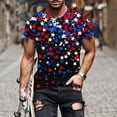 thumbnail image 1 of UVEASISHA Men's Fourth of July T-Shirts Holiday Novelty Printed Patriotic Graphic Tees Big and Tall Short Sleeve Crewneck Pullover Independence Day Shirt Holiday Gifts Black 4XL, 1 of 5