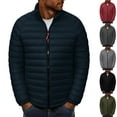 thumbnail image 1 of UVEASISHA Men's Lightweight Packable Down Jacket Insulated Winter Puffer Jackets Water-Resistant Zipper Puffy Coat Fashion Stand Collar Quilted Coats Red XXL, 1 of 7