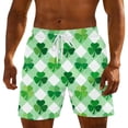 thumbnail image 1 of UVEASISHA Men's Novelty Beach Shorts Quick Dry Swimwear Sports Running Swim Trunks St. Patrick's Day Board Shorts Big and Tall Bathing Suits with Pockets Green 4XL, 1 of 6