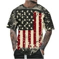 thumbnail image 1 of UVEASISHA Men's Patriotic T Shirts,Big and Tall 4th of July T Shirts for Men Vintage American Flag Graphic Tees Summer Casual Short Sleeve Crewneck Tops Sales Today 2025, 1 of 5