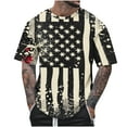 thumbnail image 1 of UVEASISHA Men's Patriotic Tee,Big and Tall 4th of July T Shirts for Men Vintage American Flag Graphic Tees Summer Casual Short Sleeve Crewneck Tops Sales Today 2025, 1 of 5