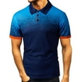 thumbnail image 1 of UVEASISHA Men's Polo Shirts 2024 Short Sleeve Casual Polo T Shirt Big and Tall Color Block Slim Fit Golf Shirts for Men Plus Size Polo Tops with Pocket Navy L, 1 of 4