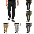 thumbnail image 1 of UVEASISHA Men's Tactical Pants Big and Tall,Mens Drawstring Cargo Pants Lightweight Outdoor Hiking Pants with Multi Pockets Tapered Pants Today Sales,Dark Gray,L, 1 of 8