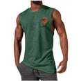 thumbnail image 1 of UVEASISHA Men's Tank Tops Palm Tree Graphic Print Muscle Shirts Casual Hawaiian Sleeveless Crewneck Workout Gym Sport T-Shirt Big and Tall 2025 Army Green,XXXL, 1 of 4