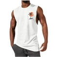 thumbnail image 1 of UVEASISHA Men's Tank Tops Palm Tree Graphic Print Muscle Shirts Casual Hawaiian Sleeveless Crewneck Workout Gym Sport T-Shirt Big and Tall 2025 White,XXL, 1 of 4