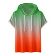 thumbnail image 1 of UVEASISHA Men's Tie Dye Short Sleeve Hoodie Workout Gym Sweatshirt Gradient Color Print Muscle Fit Summer Fashion Athletic Hoodies Pullover Hooded T-Shirts 2025, 1 of 4
