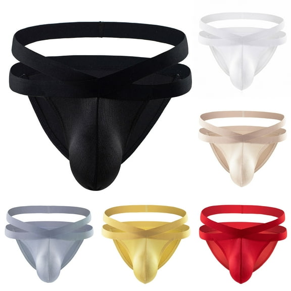 UVEASISHA Men's Underwear Cotton Briefs Low Rise Soft Underpants Comfy Stretch Triangle Black XL