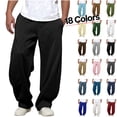 thumbnail image 1 of UVEASISHA Mens Baggy Sweatpants Casual Straight Wide Leg Sweat Pants Elastic Waist Drawstring Athletic Workout Gym Jogger with Pockets Dark Gray M, 1 of 8