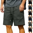 thumbnail image 1 of UVEASISHA Mens Big and Tall Athletic Cargo Shorts Outdoor Quick Dry Hiking Shorts Drawstring Elastic Waist Work Shorts with Pockets for Travel Camping Gray XXL, 1 of 10