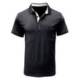 thumbnail image 1 of UVEASISHA Mens Big and Tall Golf Polo Shirts,Men Golf Polo Shirts Short Sleeve Lapel Collar Quick Dry Moisture Wicking 4-Way Stretch Summer Athletic Polo Shirts,Black S, 1 of 3