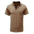 thumbnail image 1 of UVEASISHA Mens Big and Tall Golf Polo Shirts,Men Golf Polo Shirts Short Sleeve Lapel Collar Quick Dry Moisture Wicking 4-Way Stretch Summer Athletic Polo Shirts,Khaki M, 1 of 3