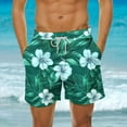 thumbnail image 1 of UVEASISHA Mens Big and Tall Swim Trunks Floral Print Casual Beach Shorts Quick Dry Bathing Suits Hawaiian Shorts with Pockets 90% Off Clearance Sale Multicolor M, 1 of 6