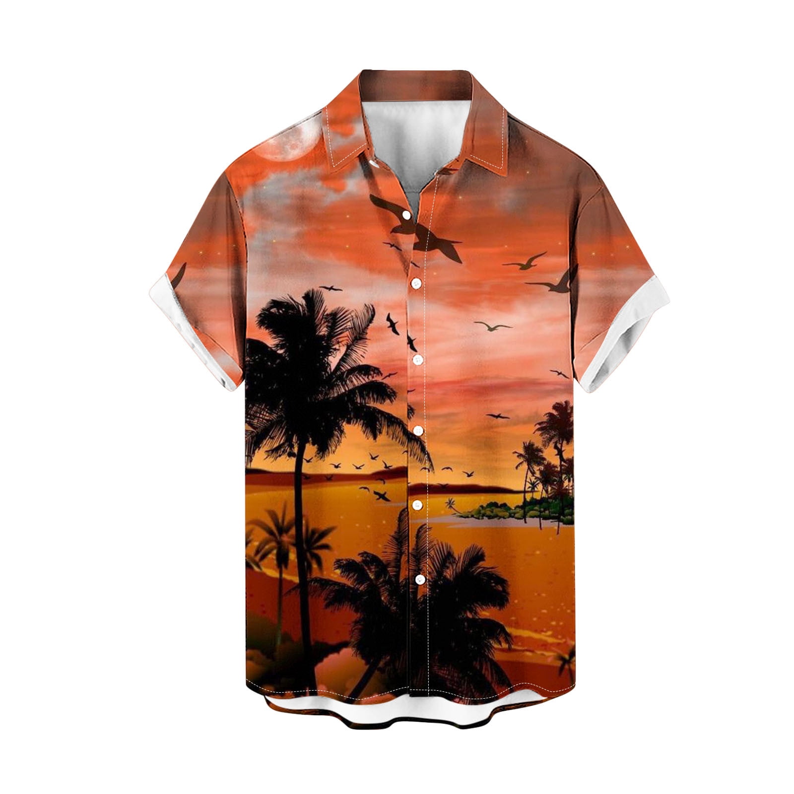 Visesunny Men’s Hawaiian Shirt - Short Sleeve Button Down Beach Shirt, Quick-Dry & Lightweight, Sizes S-XXXL (Multicolor)