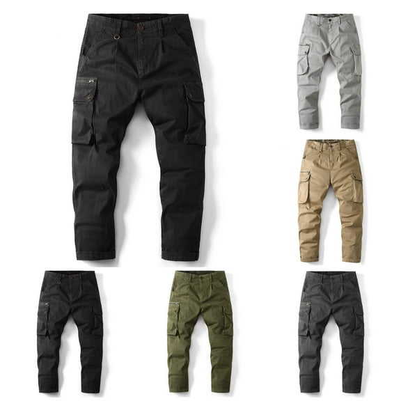 UVEASISHA Mens Camping Pants Lightweight,Cargo Pants for Men Outdoor Zip Off Hiking Pants Casual Military Tactical Pants Tapered Work Pants with Multiple Pockets Prime Big Deal Days,Black,2XL