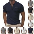 thumbnail image 1 of UVEASISHA Mens Casual Polo Shirts Big and Tall Short Sleeve Solid Collared T-Shirt Regular Fit Business Work Tops Gray XXXL, 1 of 1