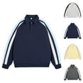 thumbnail image 1 of UVEASISHA Mens Casual Polos Shirts Striped Long Sleeve Golf Polos Button Up Loose Collared Active Fit Golf Shirts Stylish Work Shirts for Men Winter Savings Yellow L, 1 of 3