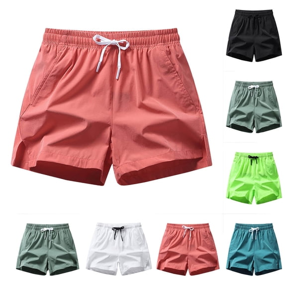 UVEASISHA Running Shorts for Men Side Split Casual Workout Shorts Drawstring Elastic Waist Summer Beach Shorts Lightweight Breathable Short Pants with Pockets Army Green 3XL