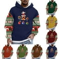 thumbnail image 1 of UVEASISHA Mens Christmas Gifts Big and Tall Fashion Hoodies Funny Santa Claus Graphic Sweatshirt Holiday Casual Fleece Lined Pullover Tops Blue XL, 1 of 6