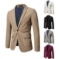 thumbnail image 1 of UVEASISHA Mens Corduroy Blazer Jacket Big and Tall Casual Business Office Suit Jackets Fall Comfy Slim Fit One Button Stylish Blazers with Pockets Clearance Sales Today,Beige,2XL, 1 of 4