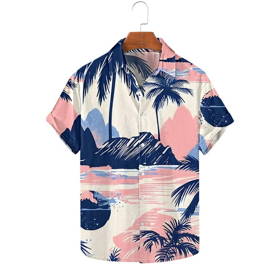 UVEASISHA Mens Floral Bowling Shirt,Men Button Down Shirts Loose Fit Tropical Holiday Beach Shirts Short Sleeve Casual Printed Vacation Shirt Prime Sales Today