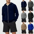thumbnail image 1 of UVEASISHA Mens Hoodies Zip Up Long Sleeve Drawstring Hooded Jackets Fall Fashion Fleece Lined Sweatshirt Jacket with Pockets Brown M, 1 of 8
