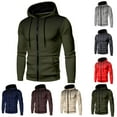 thumbnail image 1 of UVEASISHA Mens Hoodies Zip Up, Sweatshirts for Men Casual Slim Fit Polka Dot Hooded Jacket Full Zip Sports Drawstring Jackets with Pockets Todays Sales Today,Red,XL, 1 of 4