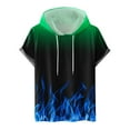 thumbnail image 1 of UVEASISHA Mens Light Weight Short Sleeve Hoodie for Men 3D Flame Print Workout Gym Sweatshirt Muscle Fit Fashion Athletic Hoodies Pullover Hooded T-Shirts 2025 Blue, 1 of 4