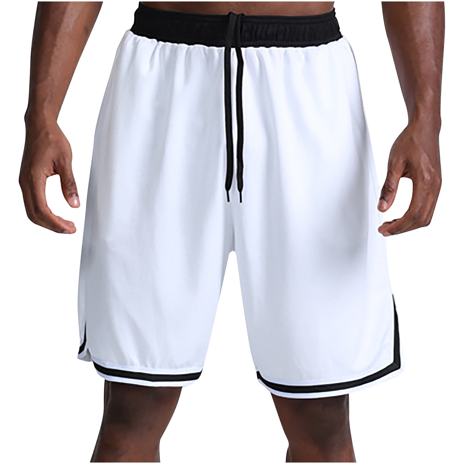 UVEASISHA Mens Long Basketball Shorts with Zip Pockets Breathable Mesh