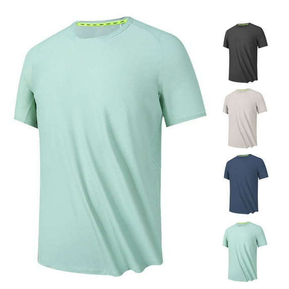 UVEASISHA Mens Loose Fit T Shirts Short Sleeve Crewneck Quick Dry T-Shirt Solid Color Casual Active Athletic Tee Tops Summer Gym Running Tshirts Clearance Sales
