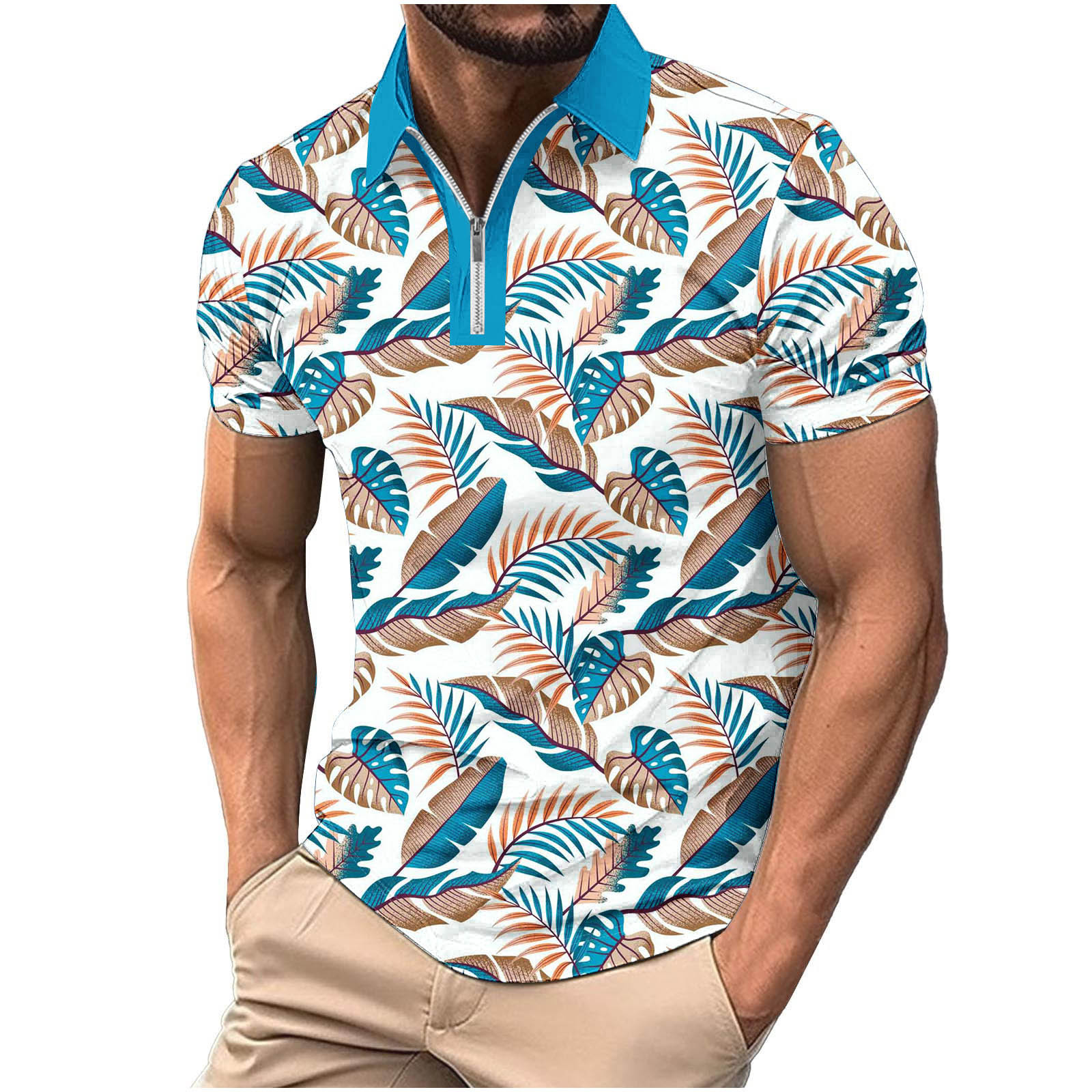 Mens polo shirt short sleeve collared summer