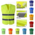 thumbnail image 1 of UVEASISHA Mens Safety Vest High Visibility Lightweight Work Vest Sleeveless V Neck Reflective Vest Outdoor Quick Dry Cycling Waistcoat Yellow Free Size, 1 of 10