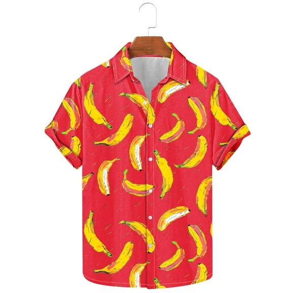 UVEASISHA Mens Shirts Hawaii Short Sleeve Fashion Print Beach Tops Holiday Casual Button Down Shirt for Men Loose Fit Fashion Vacation Shirts Summer Sales Multicolor 4XL