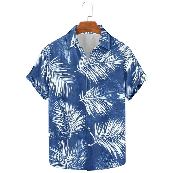 UVEASISHA Mens Shirts Hawaiian Style Short Sleeve Beach Tops Novelty Floral Print Button Down Shirt for Men Summer Tropical Vacation T Shirt Sales Today Clearance Multicolor S