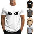 thumbnail image 1 of UVEASISHA Mens Short Sleeve Funny Tshirts Eye Design Graphic Tee Fashion Hipster T-Shirts Black XXXL, 1 of 6
