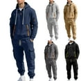 thumbnail image 1 of UVEASISHA Mens Sweatsuit 2 Piece Set Quarter Zip Fashion Cargo Hoodies and Sweatpants Sets Fall Casual Jogging Suit Gym Tracksuit Outfits Dark Gray M, 1 of 4