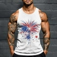 thumbnail image 1 of UVEASISHA Mens Tank Shirts Big and Tall Casual 4th of July Tank Tops Independence Day American Flag Graphic Sleeveless Shirt Gym Workout Muscle Tanks White 4XL, 1 of 5