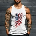 thumbnail image 1 of UVEASISHA Mens Tank Top 4th of July Novelty Print Sleeveless Shirts Independence Day Big and Tall Workout Tank Tops American Flag Graphic Muscle Shirt White 4XL, 1 of 5
