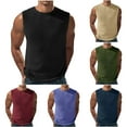 thumbnail image 1 of UVEASISHA Mens Tank Tops Summer Cotton Sleeveless Round Neck T-Shirts Solid Color Regular Fit Undershirts Sports Casual Gym Muscle Tanks Navy XL, 1 of 7