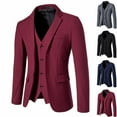 thumbnail image 1 of UVEASISHA Mens Tuxedo Jacket Slim Fit Solid Color Blazer Jackets Notch Lapel Casual Business Suit Jacket Single-breasted Office Work Jackets Daily Clearance Sale,Wine,2XL, 1 of 4